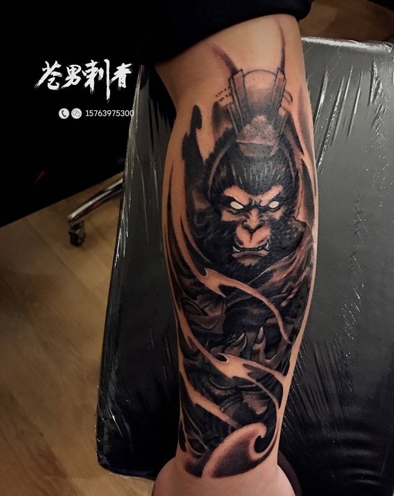 黑纹身图片_成品纹身图案