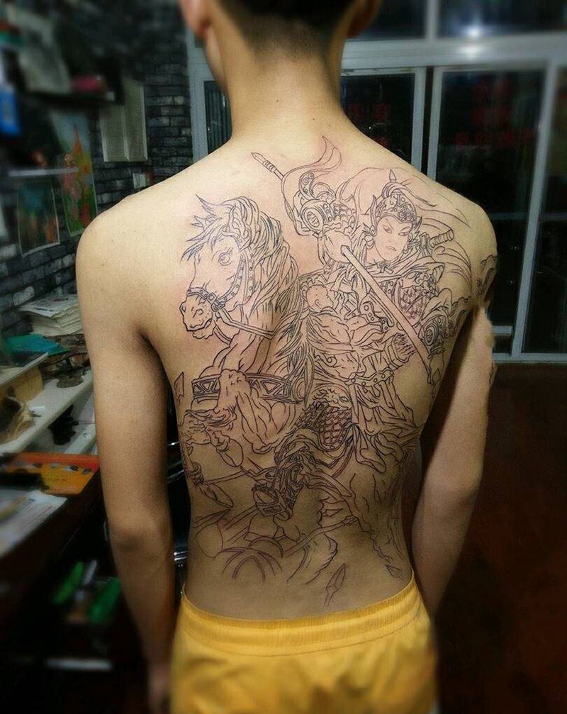 线条图纹身图片