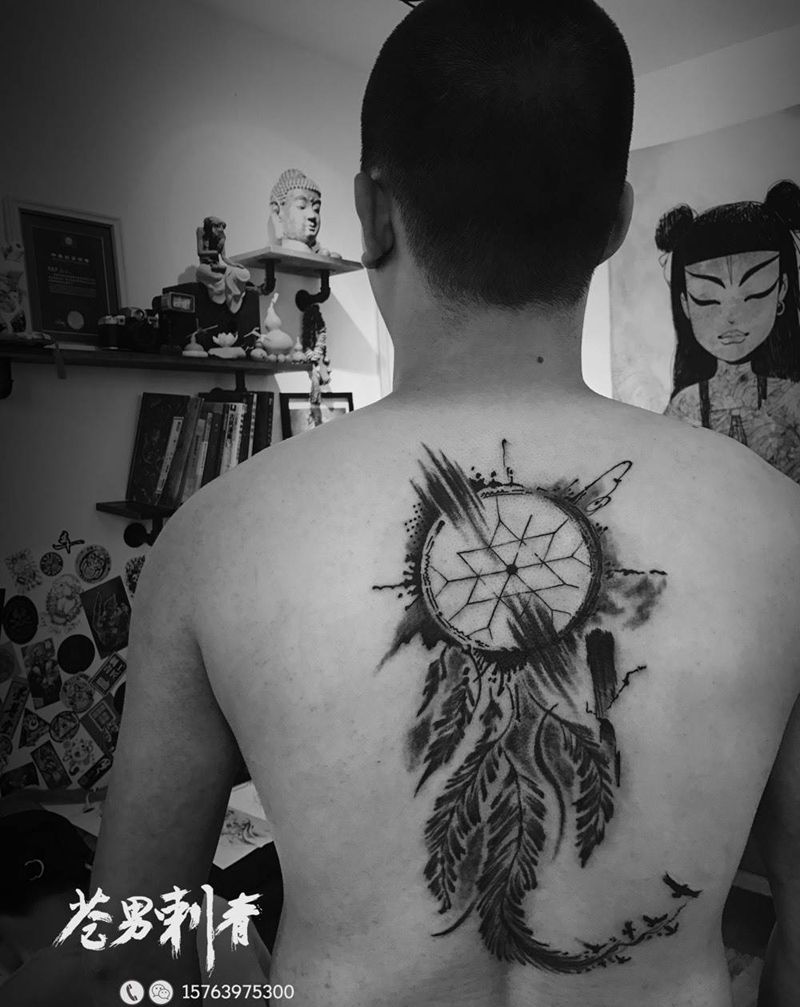 按照顾客要求设计纹身图片_成品背部纹身图案