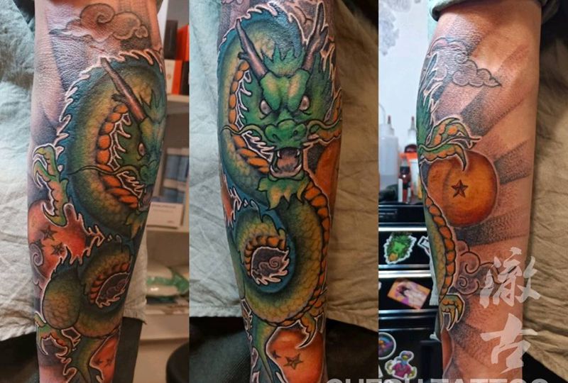 拯救神龙纹身图片_New School修改遮盖纹身图案