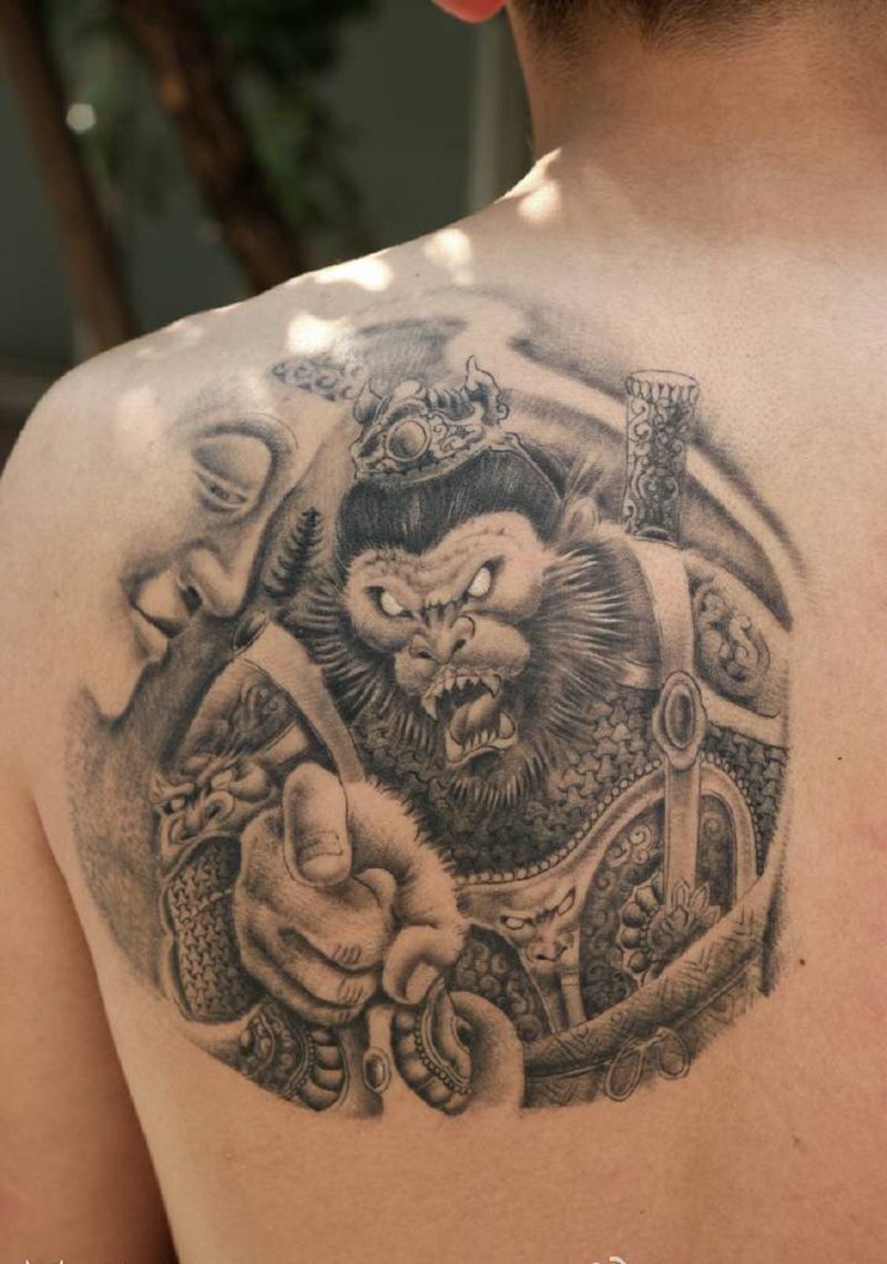 齐天大圣，赵云如来纹身图片