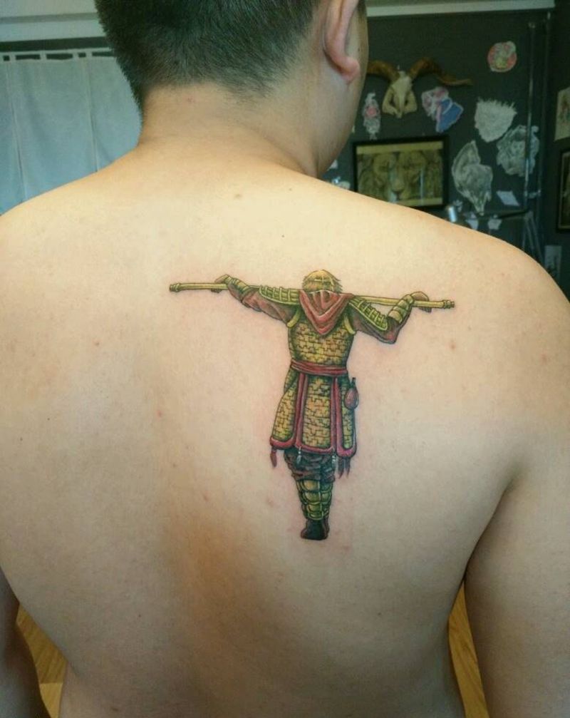 大话大圣纹身图片_肩部传统鬼神成品纹身图案