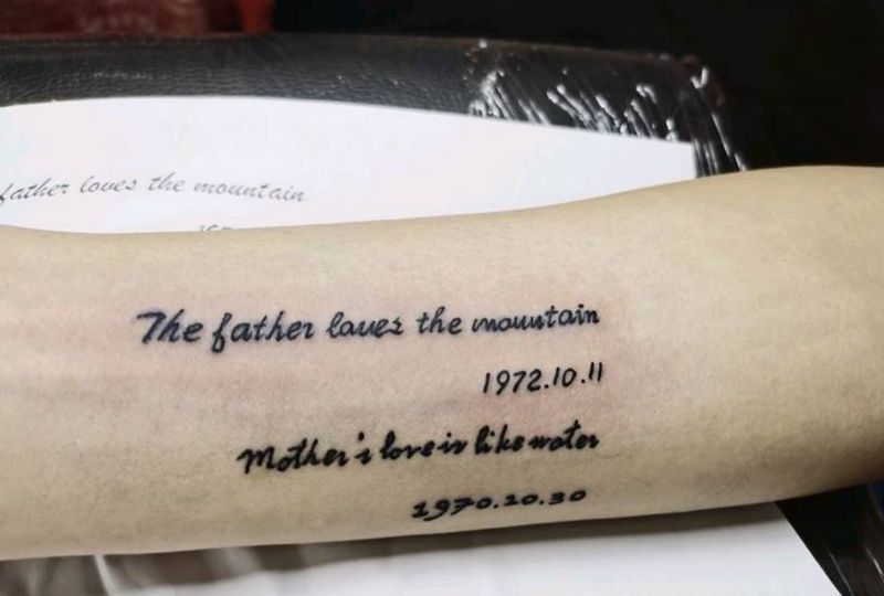 英文纹身纹身图片_肩部手臂花体字英文纹身图案