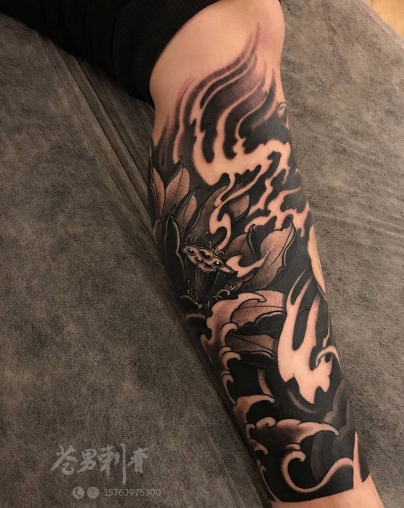 意纹身图片_成品传统纹身图案