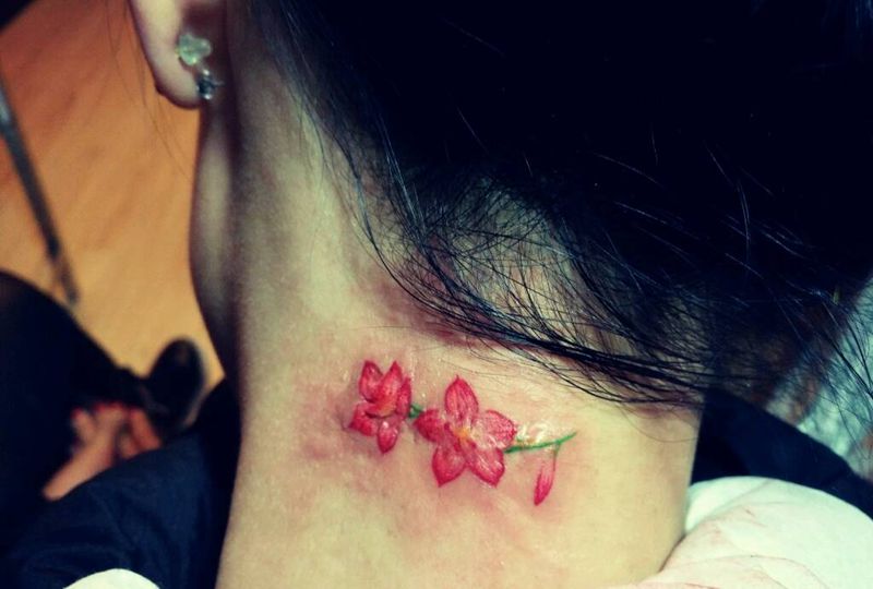 伤疤遮盖纹身图片