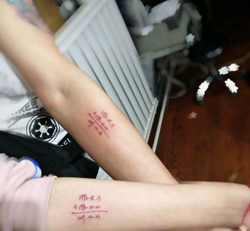 爱情公式纹身图片_手臂纹身图案