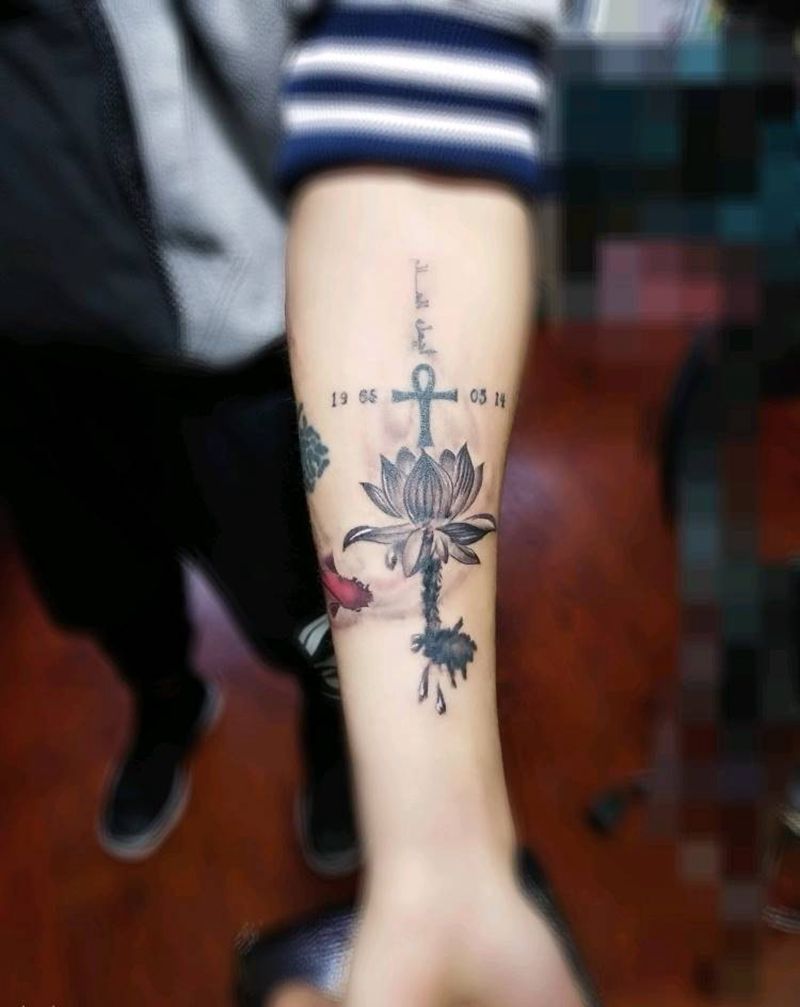 图案修改纹身图片_手臂植物成品纹身图案