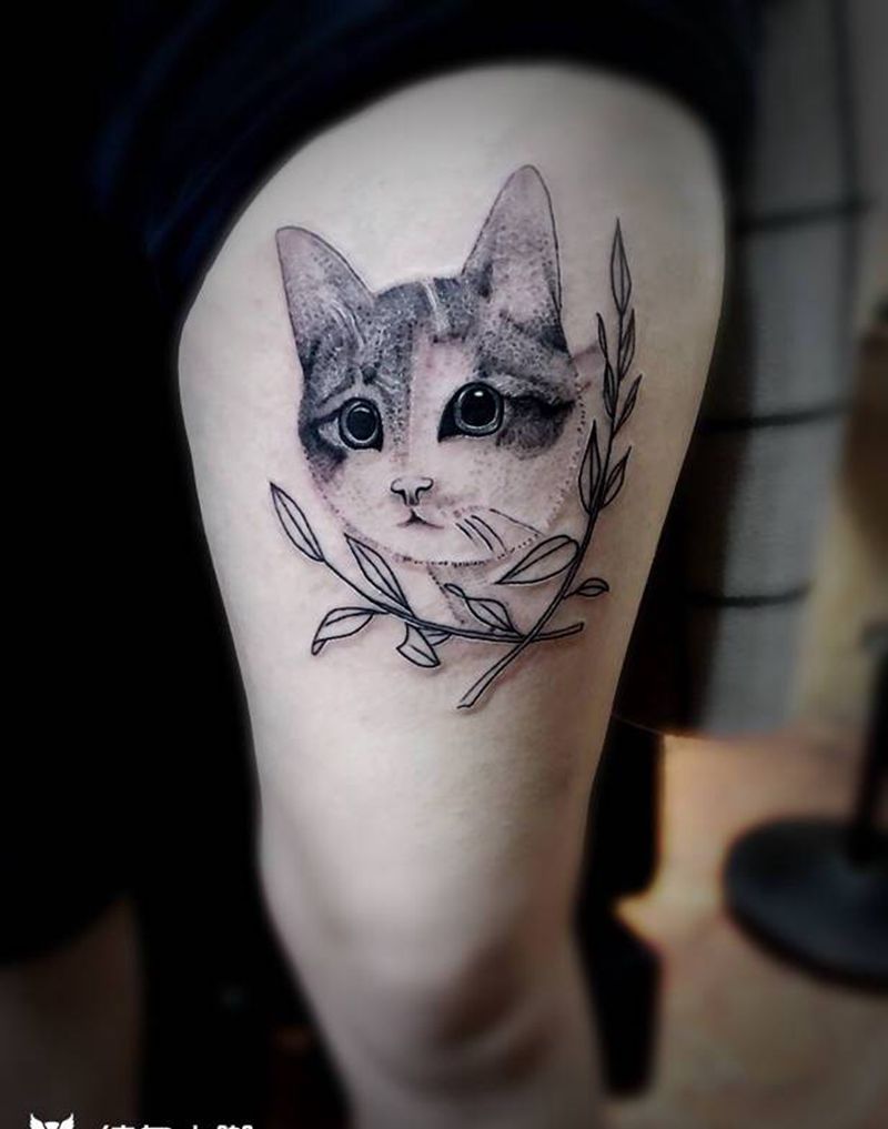 猫纹身图片