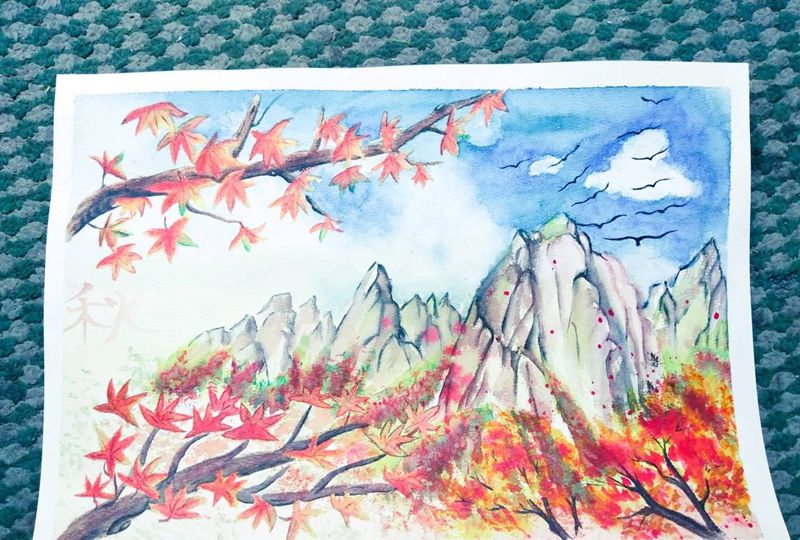 红叶山纹身图片