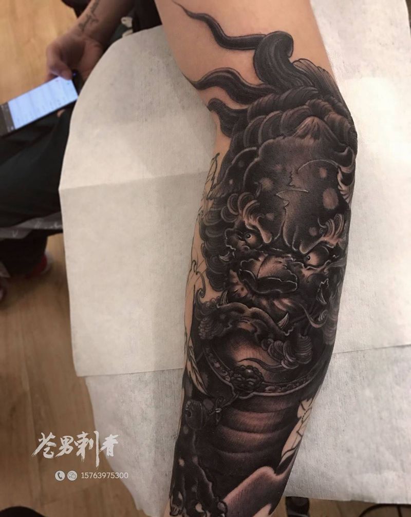 i li like black纹身图片_成品手臂传统纹身图案