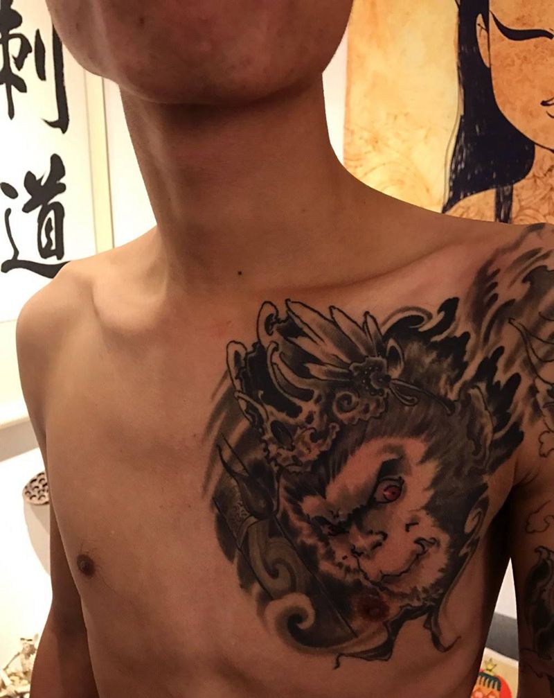 恢复后 无p图纹身图片_成品传统纹身图案