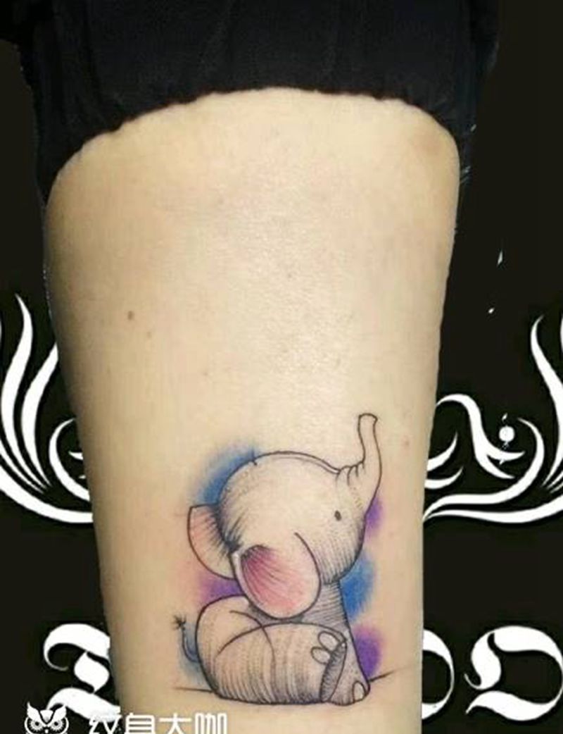 小象纹身图片