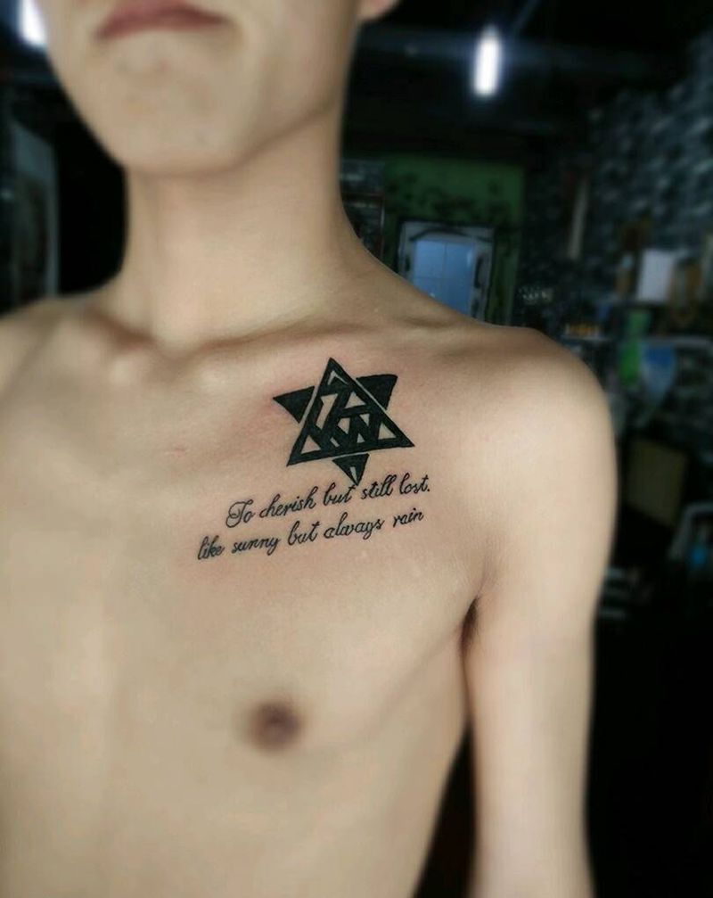 六芒星纹身图片