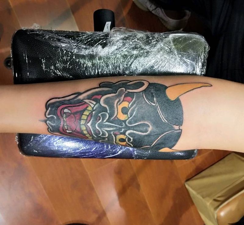 遮盖后班诺纹身图片_手臂纹身图案