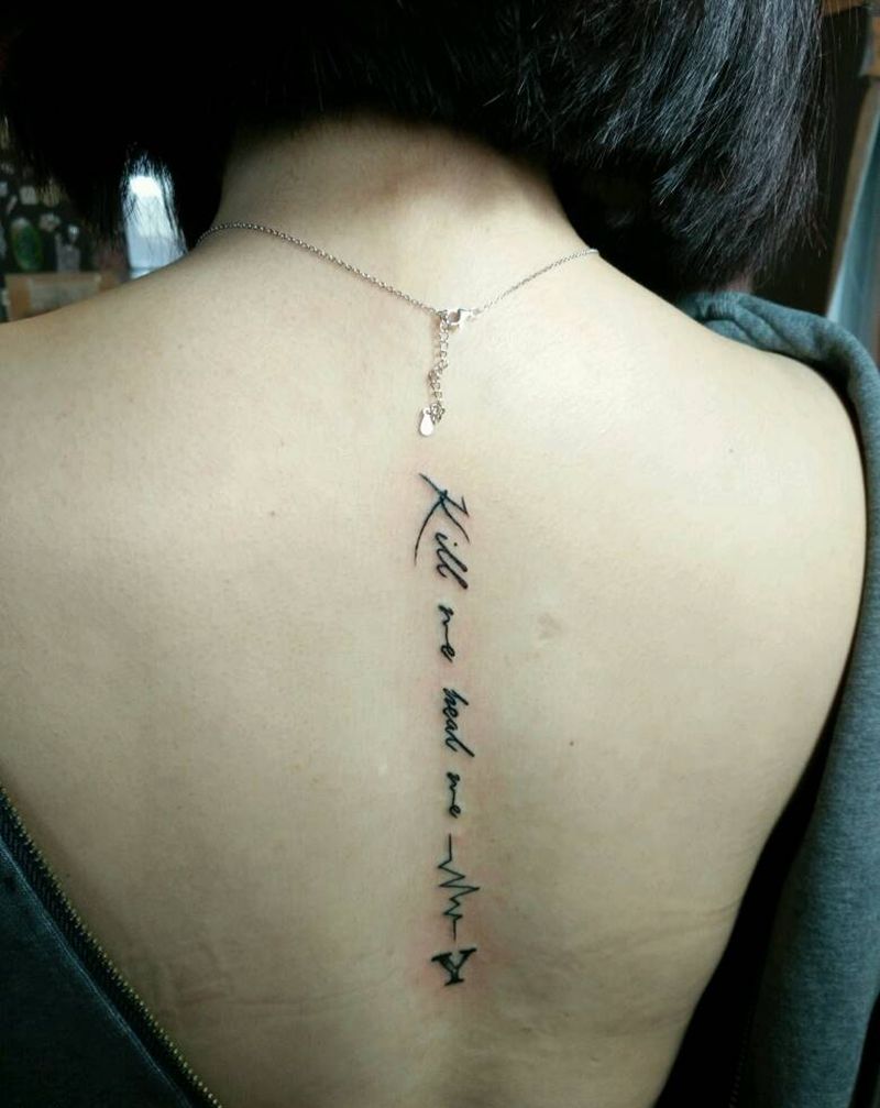 脊椎英文纹身图片