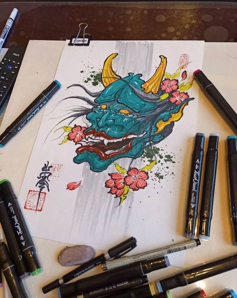 澈古原创手稿纹身图片