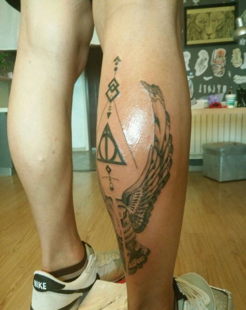 鹿/猫头鹰纹身图片