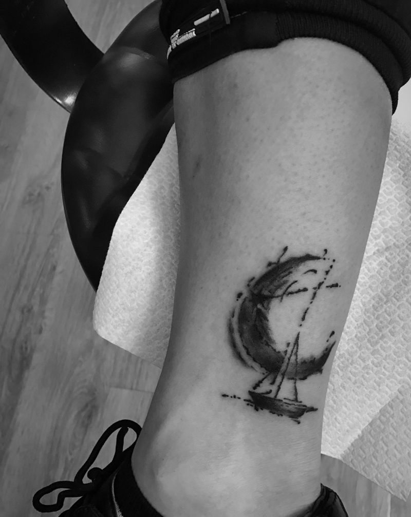 小清新纹身图片_成品颈部腿部清新纹身图案