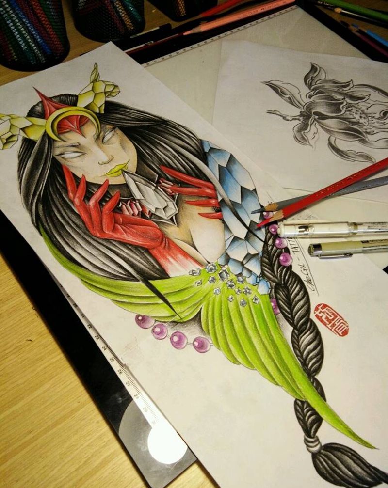 摩羯座纹身图片