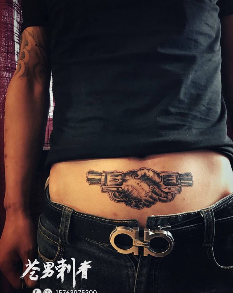 枪手纹身图片