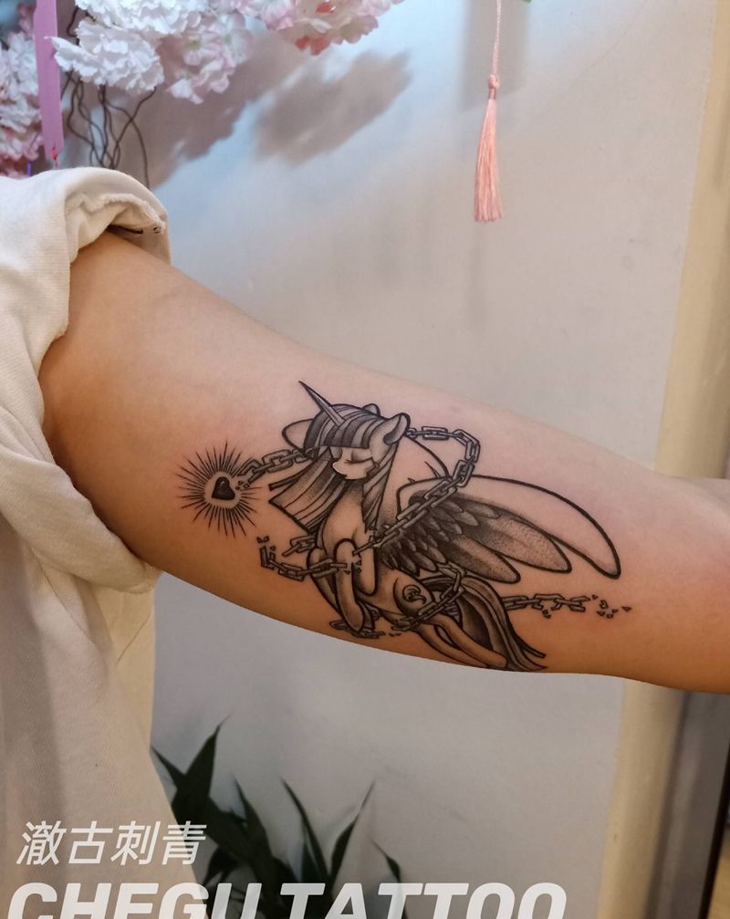 小马宝莉纹身图片_手臂New School点刺纹身图案