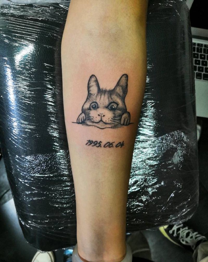 【小可爱】纹身图片_手臂点刺水墨纹身图案