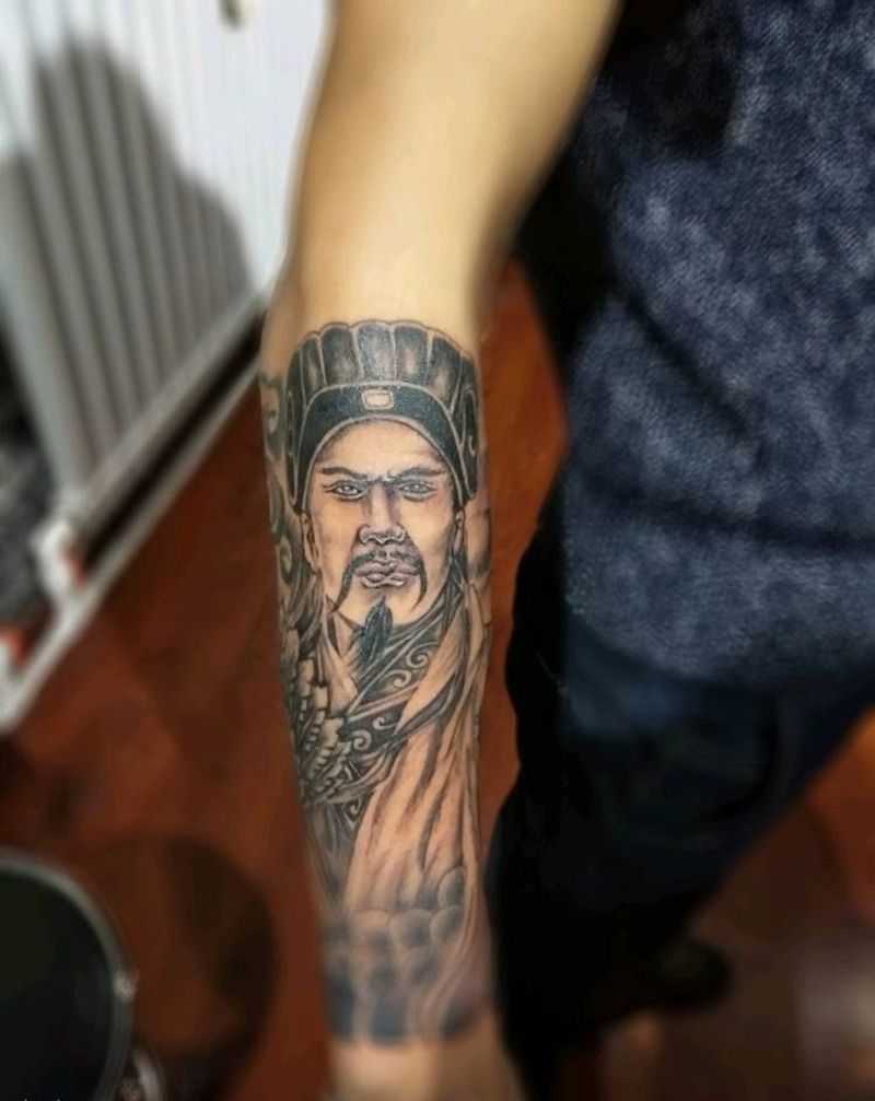 诸葛纹身图片_人物纹身图案