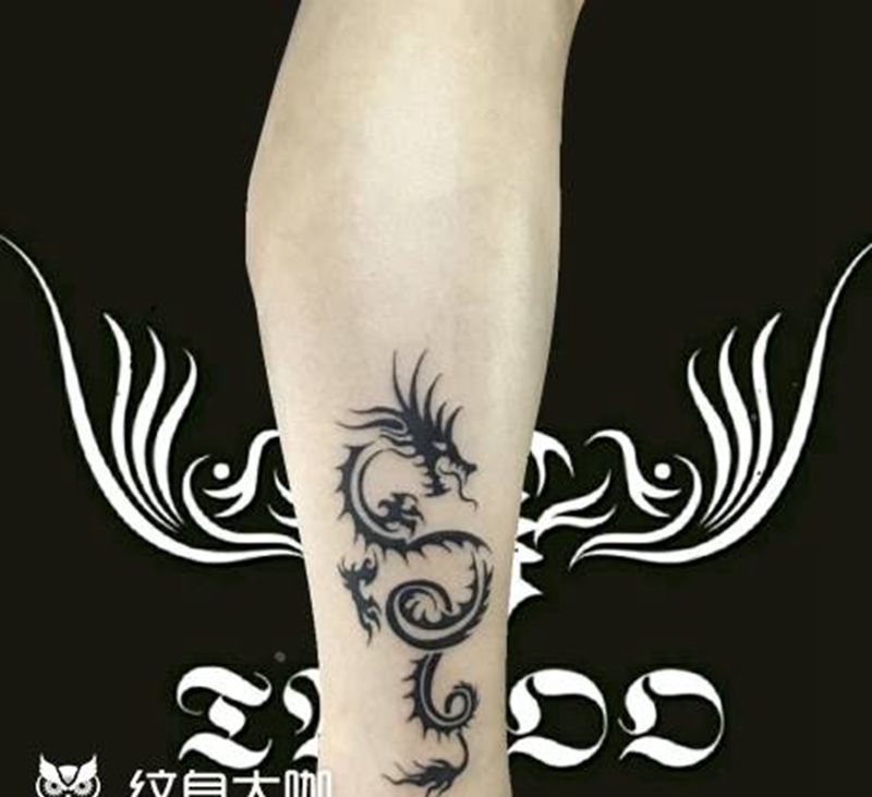 图腾龙纹身图片
