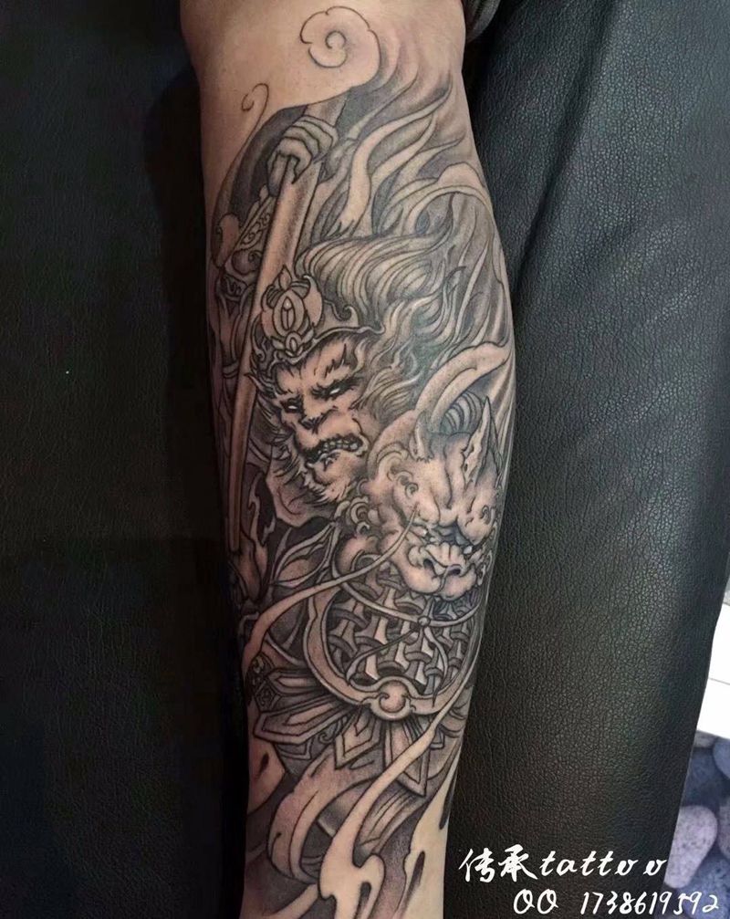 孙悟空纹身图片