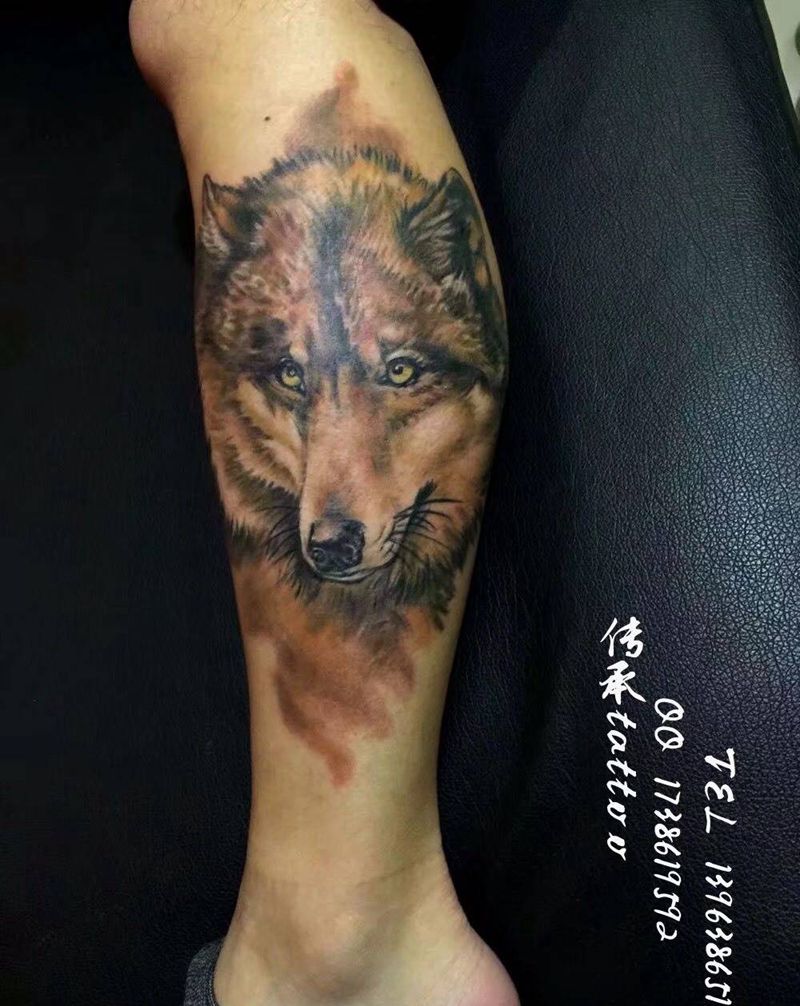 狼纹身图片