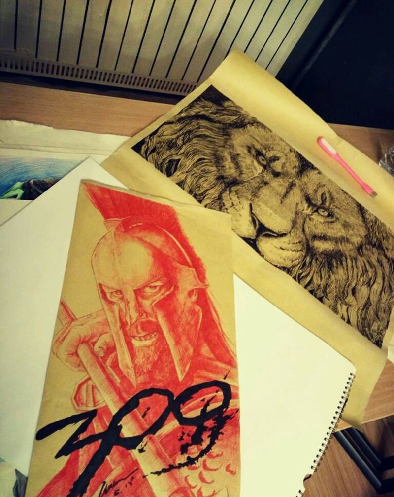 手绘练习作品纹身图片