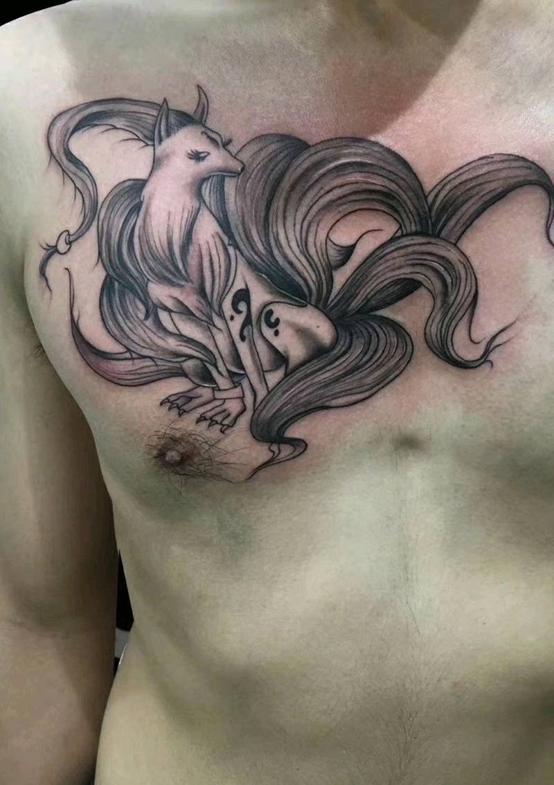 九尾狐纹身图片