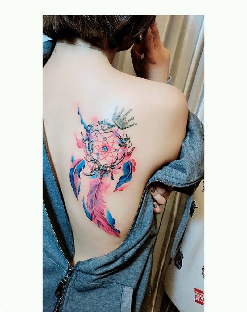 捕梦网纹身图片