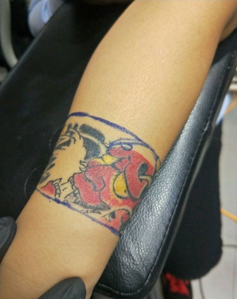 臂环修改失败纹身纹身图片_手臂老传统纹身图案