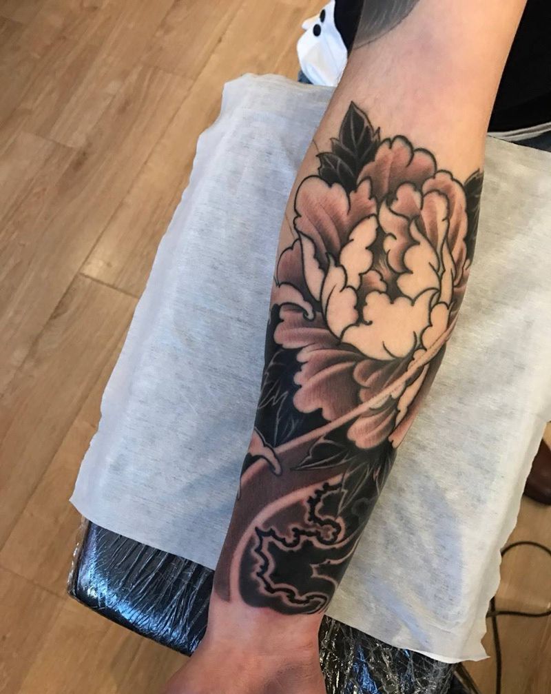 今工纹身图片_成品传统手臂纹身图案