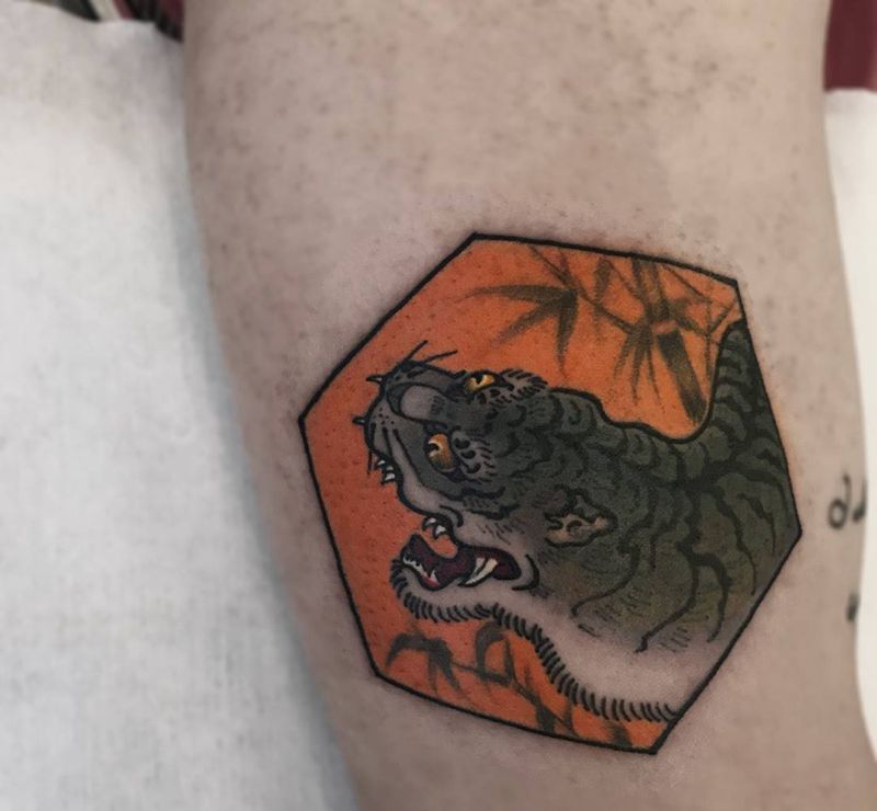 小传统纹身图片_手臂新传统纹身图案