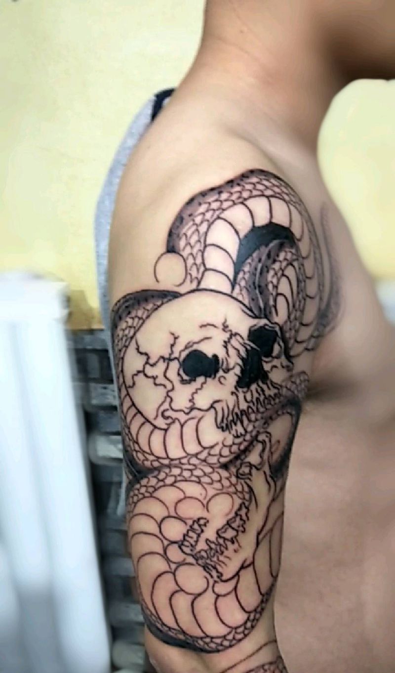 日式传统花臂纹身图片_手臂老传统纹身图案