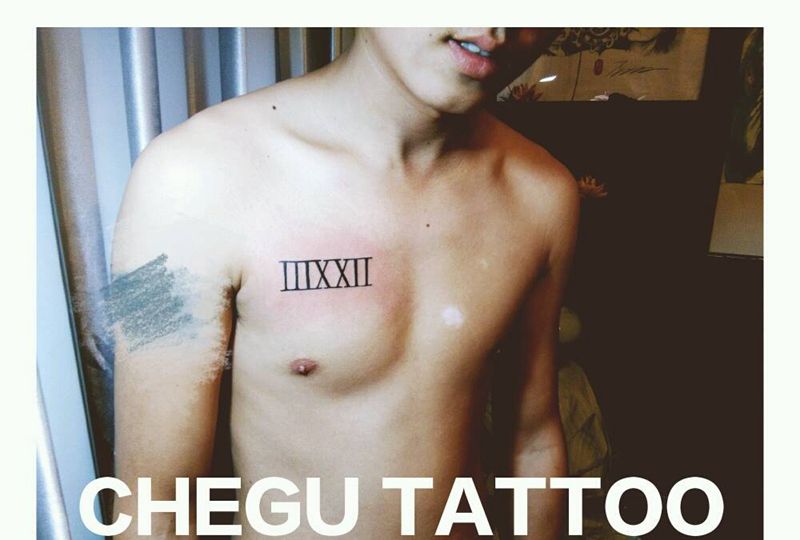 希腊数字纹身图片