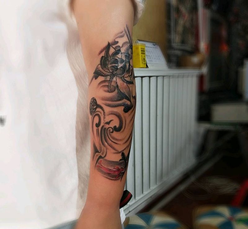 疤痕遮盖纹身图片_手臂纹身图案