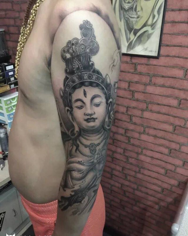 七分袖纹身图片