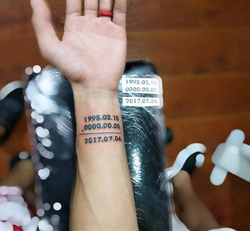 数字纹身图片_手臂纹身图案