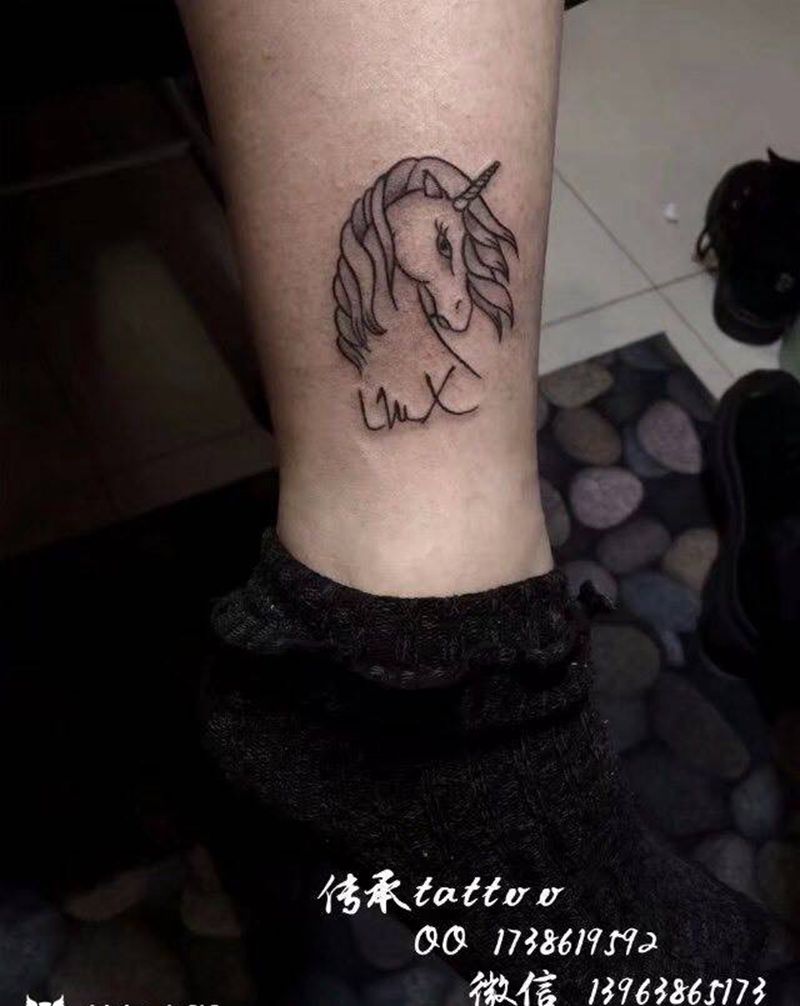 独角兽纹身图片