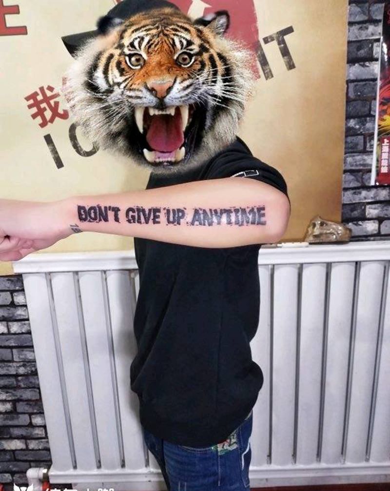 小臂英文纹身图片_手臂字符成品纹身图案