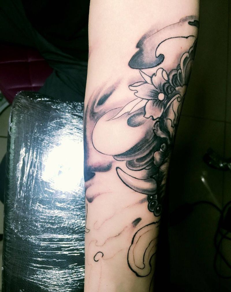 象神纹身图片_手臂纹身图案