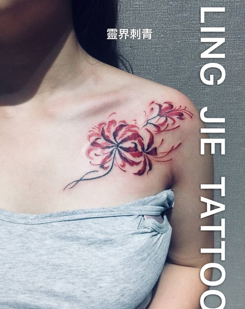 彼岸花纹身图片
