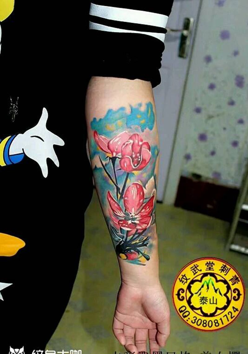 美女樱纹身图片