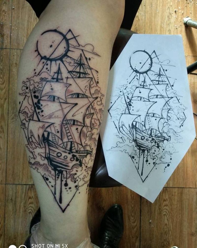 船纹身图片