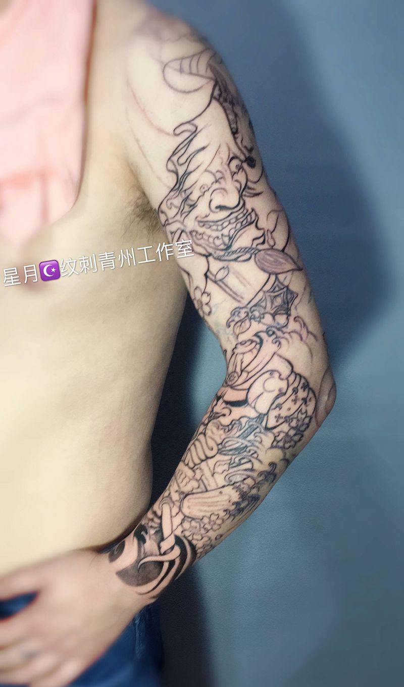 花臂纹身图片_手臂纹身图案