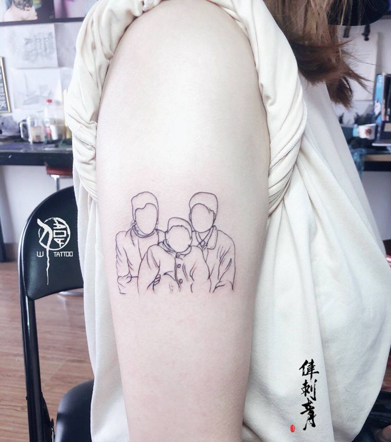 简笔纹身图片_手臂纹身图案