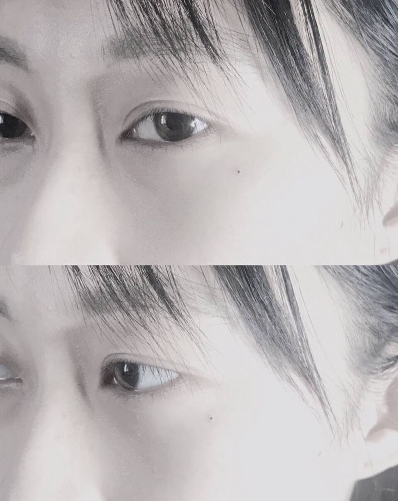 泪痣纹身图片_点刺泪痣纹身图案